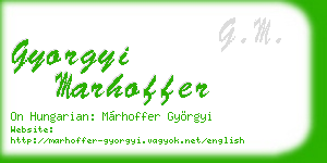 gyorgyi marhoffer business card